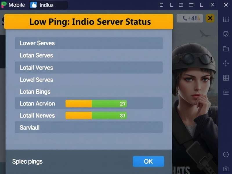 PUBG Mobile TDM Classic Indian server status showing low ping for Indian players