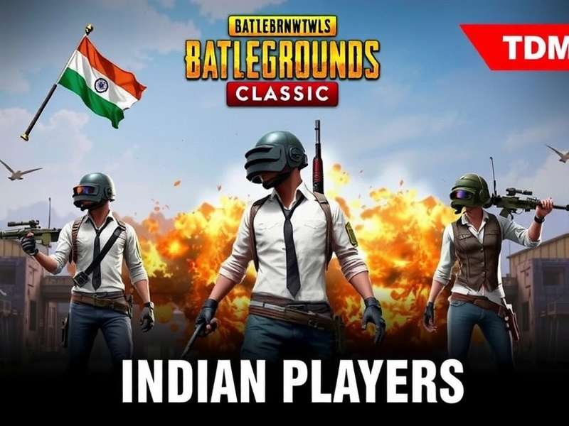 PUBG Mobile TDM Classic gameplay banner showing Indian players in action